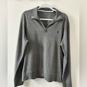 Polo Ralph Lauren Cotton Quarter-Zip Sweater- L